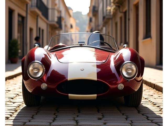 Midori Velocity復元による、太陽の下で輝くヴィンテージスポーツカー